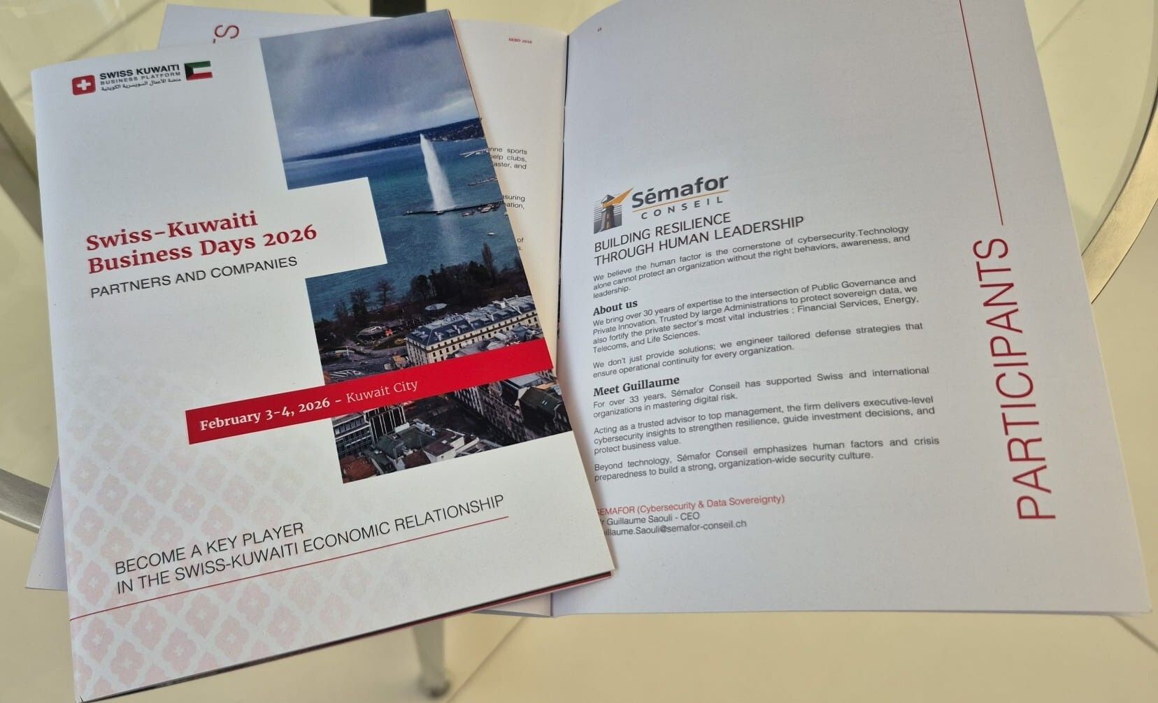 Semafor Conseil at the Opening of the Swiss-Kuwaiti Business Days 2026