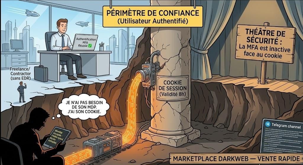 Votre MFA est intact. Vos identifiants aussi. Pourtant l'attaquant est déjà connecté.